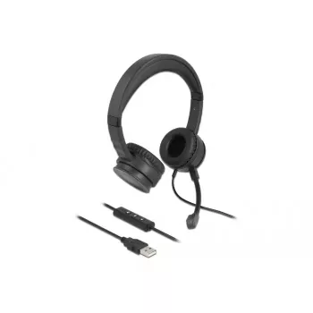 Cuffie DeLOCK USB stereo con telecomando sul cavo