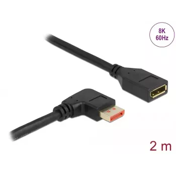 Prolunga DisplayPort DeLOCK 87078 2 m 8K 60 Hz piegata