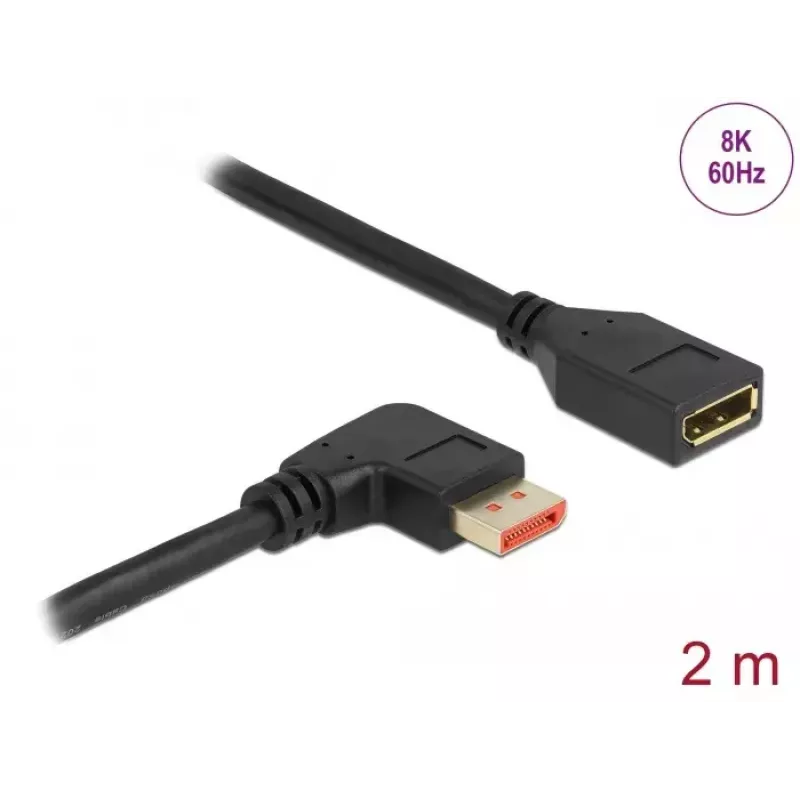 Prolunga DisplayPort DeLOCK 87078 2 m 8K 60 Hz piegata