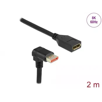 Prolunga DisplayPort DeLOCK 87091 2 m 90° piegata verso il basso