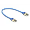 Cavo di rete RJ45 DeLOCK Cat.8.1 F/FTP slim 0,3 m blu 40000 Mbit/s