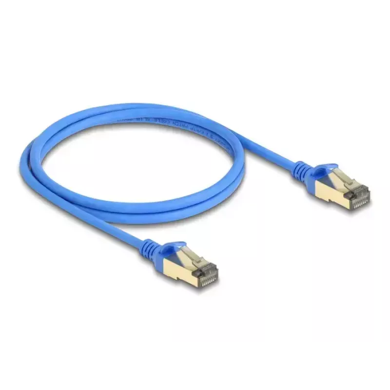 Cavo di rete RJ45 DeLOCK Cat.8.1 F/FTP slim 1 m blu