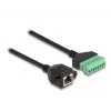Cavo RJ45 DeLOCK Cat.6 femmina a adattatore morsettiera 2 m