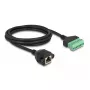 Cavo RJ45 DeLOCK Cat.6 femmina a adattatore morsettiera 2 m