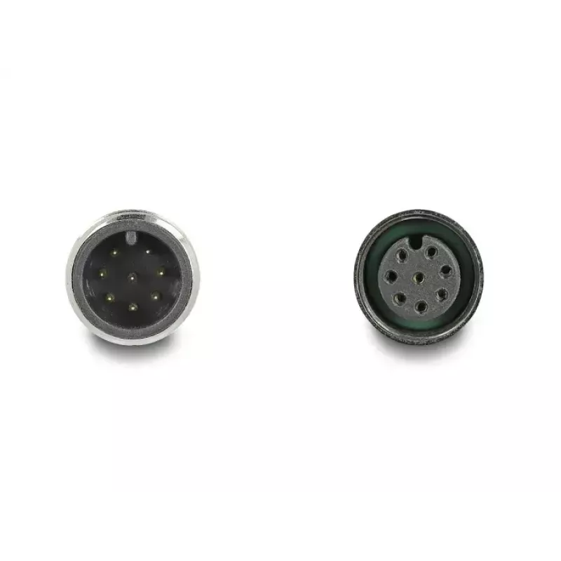 Cavo di rete DeLOCK M12 codifica A 8 poli maschio a femmina PUR (TPU) 2 m nero
