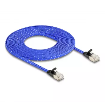 Cavo di rete DeLOCK RJ45 piatto Cat.6A 5 m blu
