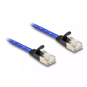 Cavo di rete DeLOCK RJ45 piatto Cat.6A 5 m blu