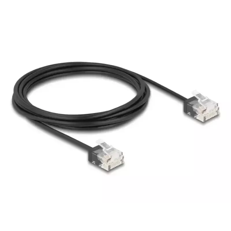 Cavo di rete DeLOCK RJ45 Cat.6 UTP ultra slim 3 m nero