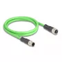 Cavo di rete DeLOCK M12 codifica D 4 poli maschio a femmina PUR (TPU) 2 m