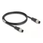 Cavo di rete DeLOCK M12 codifica D 4 poli maschio a maschio Cat5e 1 m nero