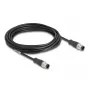 Cavo di rete DeLOCK M12 codifica D 4 poli maschio a maschio Cat5e 5 m nero