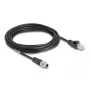 Cavo di rete DeLOCK M12 codifica X 8 poli maschio a RJ45 maschio Cat5e 5 m nero