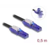 Cavo di rete DeLOCK 80925 RJ-45 Cat6 0,5m nero viola