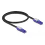 Cavo di rete DeLOCK 80925 RJ-45 Cat6 0,5m nero viola