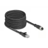 Cavo di rete DeLOCK 80595 M12 a RJ-45 Cat5e 10 m nero
