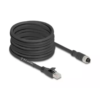 Cavo di rete DeLOCK 80595 M12 a RJ-45 Cat5e 10 m nero