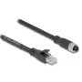 Cavo di rete DeLOCK 80595 M12 a RJ-45 Cat5e 10 m nero