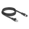 Cavo di rete DeLOCK 80590 M12 a RJ-45 Cat5e 2 m nero