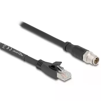 Cavo di rete DeLOCK 80585 M12 a RJ-45 Cat5e 5 m nero