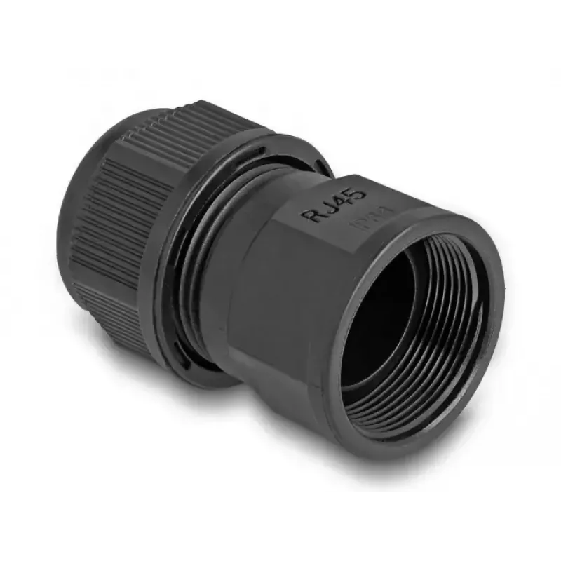 DeLOCK Adattatore passante RJ45 IP67 impermeabile nero