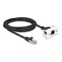 Cavo di rete DeLOCK 87112 2m Cat6a S/FTP RJ-45 nero bianco