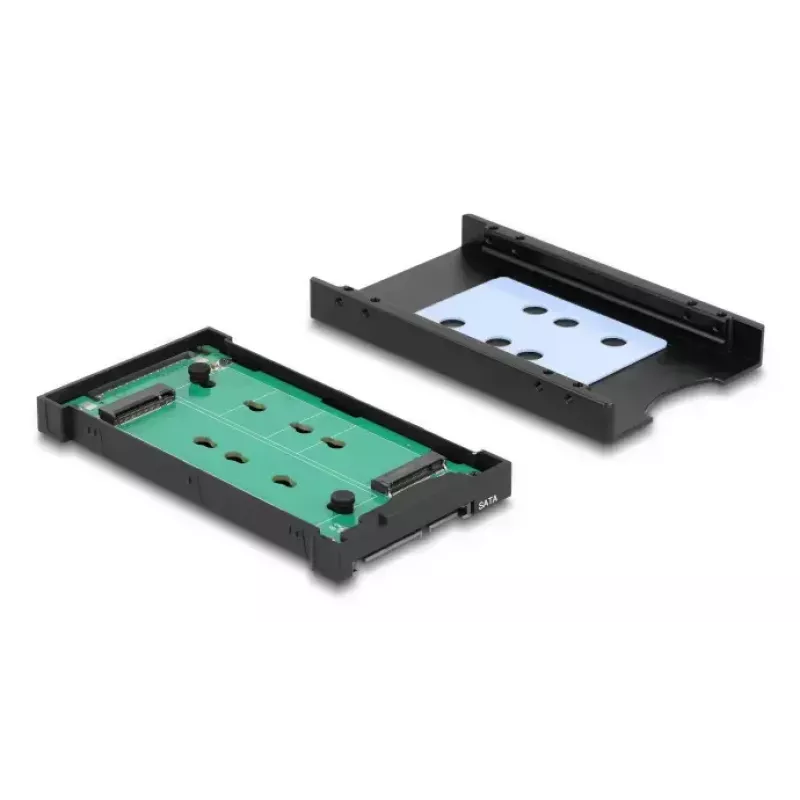 DELOCK Adattatore di interfaccia U.2 (SFF-8639) su M.2 Key M NVMe SSD, modello 64301, nero, connettore maschio host
