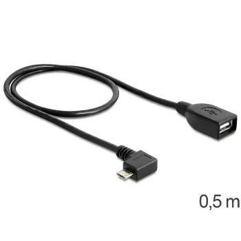 Cavo USB Micro-USB B USB A DeLOCK 83271 0,5m nero
