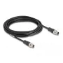 Cavo di rete DeLOCK M12 codificato X 8 poli connettore maschio su connettore maschio Cat5e 5 m nero