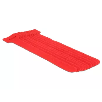 Elemento di fissaggio con nastro in velcro DeLOCK 18689 rosso 10 pz.