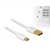 Delock Cavo dati e ricarica USB 2.0 Type-A a Micro-B, set da 3 pezzi, bianco