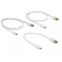 Delock Cavo dati e ricarica USB 2.0 Type-A a Micro-B, set da 3 pezzi, bianco