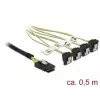 Cavo di alimentazione interno DeLOCK 85686 0,5 m Mini SAS SFF-8087 su 4 SATA