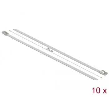 Fascetta DeLOCK 18817 acciaio bianco 200mm 10 pz.