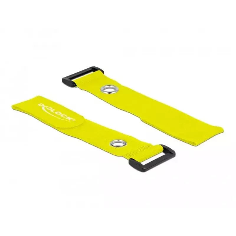 Fascetta fermacavi in velcro DeLOCK 19552 giallo 280 mm 3 pezzi