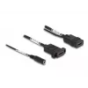 Cavo HDMI DeLOCK 4K 60 Hz con alimentazione DC 2,1 x 5,5 mm 0,30 m Panel-Mount