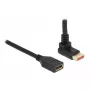Prolunga DisplayPort DeLOCK 90° piegata verso l'alto 8K 60 Hz 1 m