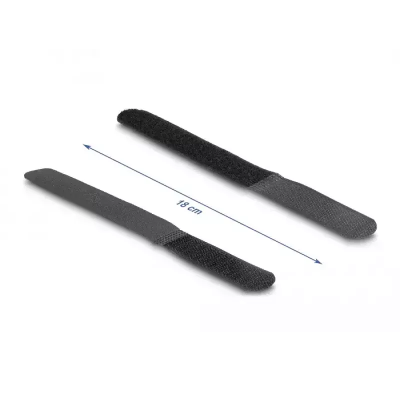 Fascette per cavi in velcro DeLOCK 19110 180x20 mm nero 10 pezzi