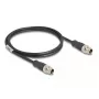 Cavo di rete DeLOCK M12 X-kodiert 8 poli maschio su maschio Cat5e 1 m nero