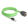 Cavo di rete DeLOCK RJ45 Cat.6A maschio su femmina 2 m verde