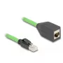 Cavo di rete DeLOCK RJ45 Cat.6A maschio su femmina 2 m verde