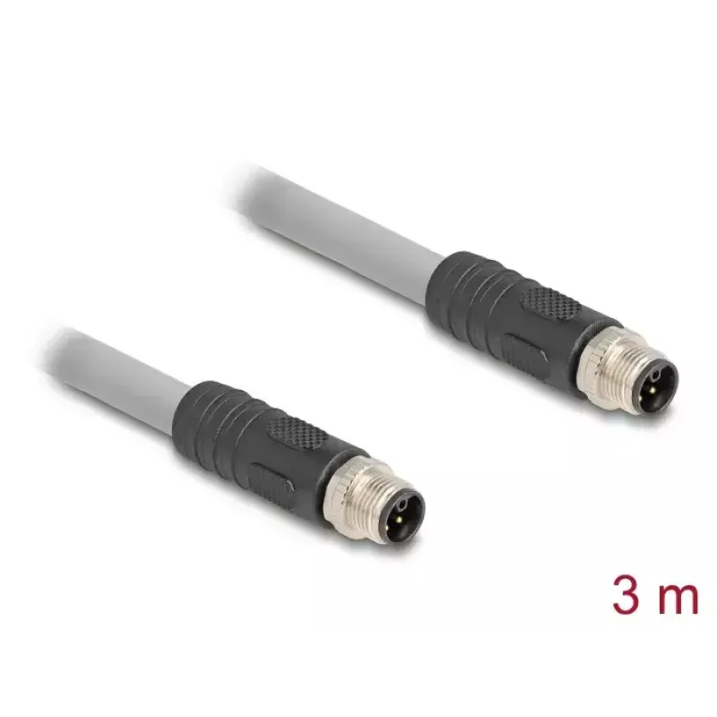 Cavo sensore/attuatore DeLOCK 80534 3 m RST M12 grigio