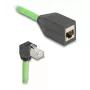 Cavo di rete DeLOCK 80887 RJ-45 Cat6a 2 m nero verde