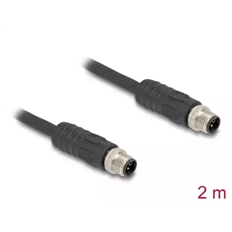 Cavo sensore/attuatore DeLOCK 80515 2 m RST M12 nero