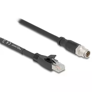 Cavo di rete DeLOCK 80580 M12 RJ-45 Cat5e 3 m nero