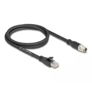 Cavo di rete DeLOCK 80577 M12 a RJ-45 Cat5e 1 m nero