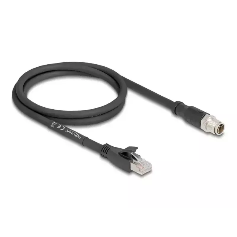 Cavo di rete DeLOCK 80577 M12 a RJ-45 Cat5e 1 m nero