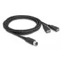 Cavo sensore/attuatore DeLOCK 2 m M12 2 x USB Type-A nero 60291