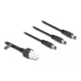 DeLOCK 90168 Cavo Mini-Fit 6 pin a 3x spina DC 5,5x2,5 mm, 1 m, nero