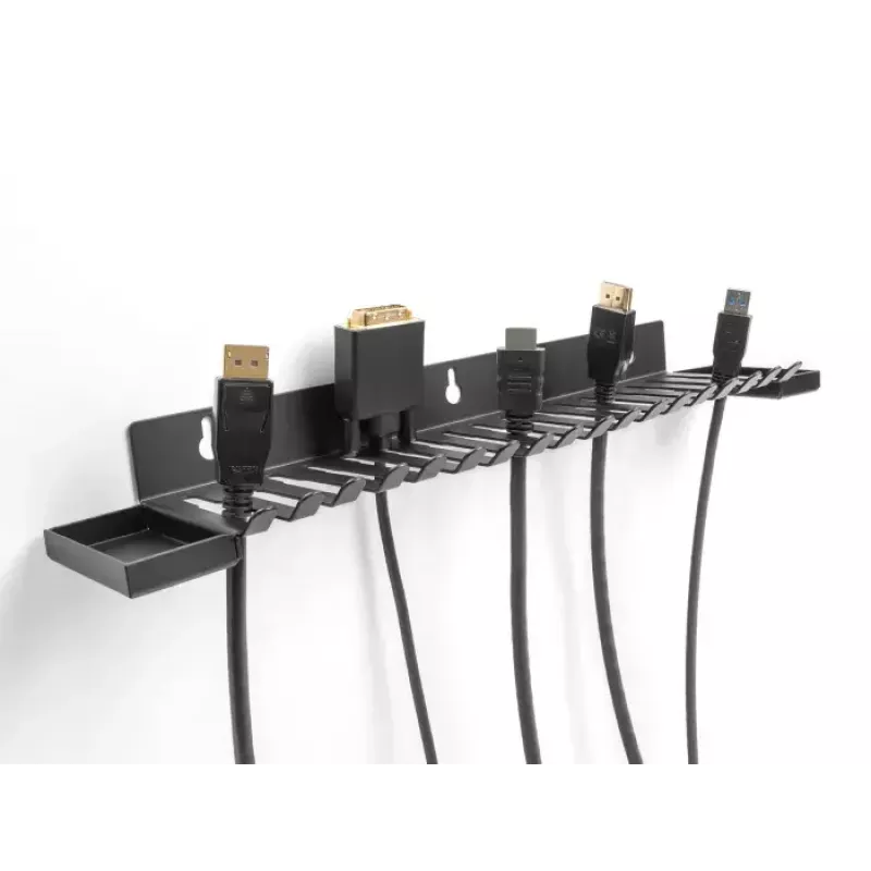 Fissacavo DeLOCK 67180 a parete nero 72 mm x 401 mm x 12 mm