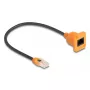 Cavo di rete DELOCK 90803 Cat5e U/UTP RJ-45 a RJ-45 nero/arancione 0,3 m